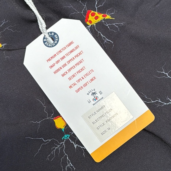 Brand new! Balls Beachwear by Barstool Sports mens volley swimsuit. Size medium - Picture 4 of 10